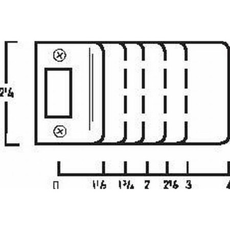 Don-Jo 2-1/4" Full Lip Strike with 3" Extended Lip with Round Corners EL103605RC